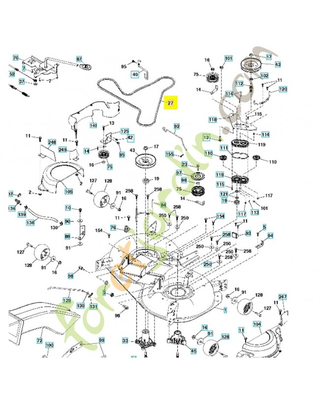 courroie 583581601. Pièce de rechange Husqvarna courroie 583581601. Pièce de rechange Husqvarna