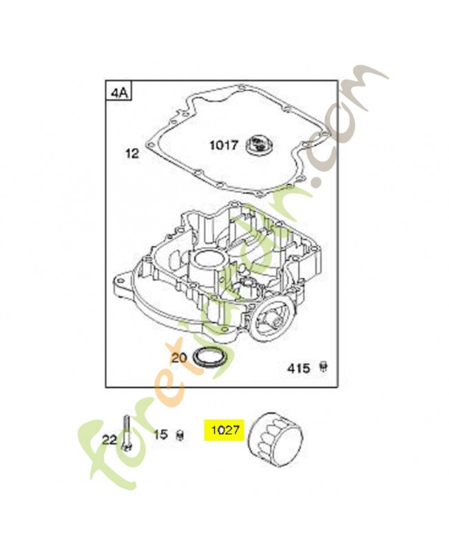 Filtre à huile  696854 pour briggs et stratton