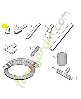 Embout pinceau aspirateur stihl 4901-502-2900