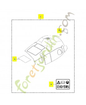 capot cylindre complet 504054301. Pièce de rechange Husqvarna