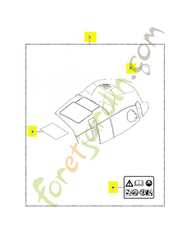capot cylindre complet 504054301. Pièce de rechange Husqvarna
