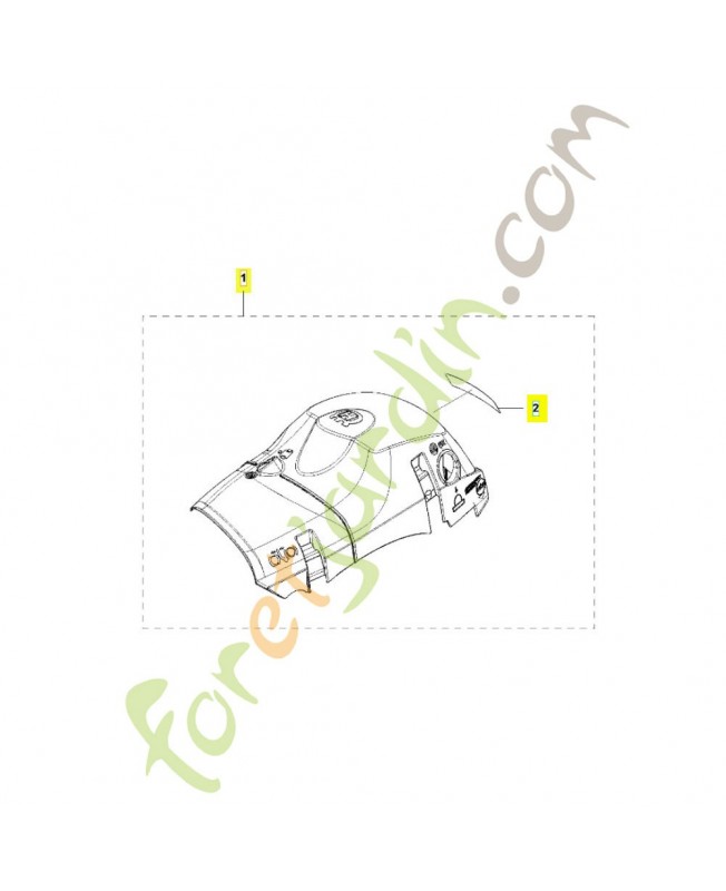 capot cylindre 577775901. Pièce de rechange Husqvarna