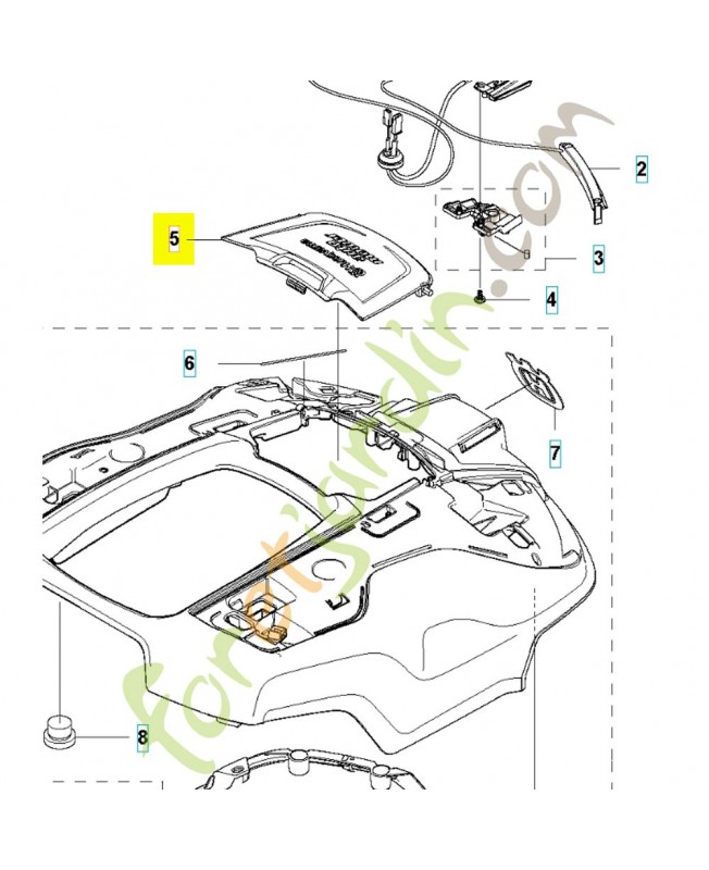 Capot 589552703. Pièce détachée Husqvarna