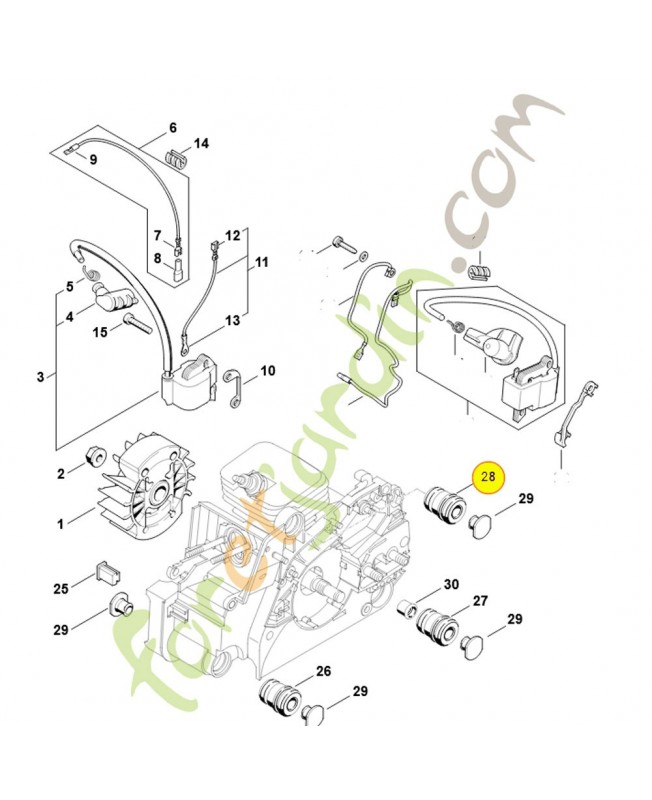 Butoir annulaire 1123-791-2800. Pièce détachée Stihl 