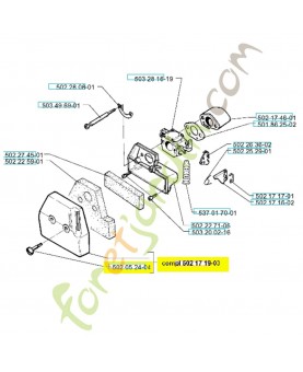 Capot de filtre 502171903. Pièce de rechange Husqvarna