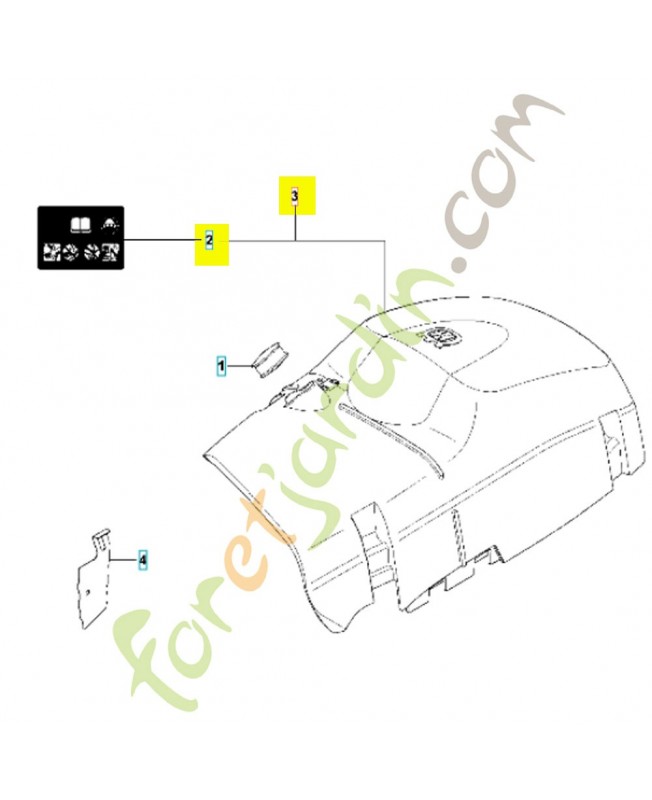 capot de cylindre 537212501. Pièce de rechange Husqvarna