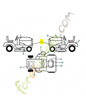 autocollant bas capot 532408596. Pièce de rechange Husqvarna