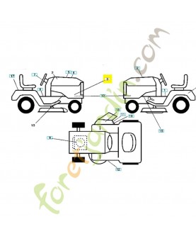 autocollant bas de capot 532408597. Pièce de rechange Husqvarna