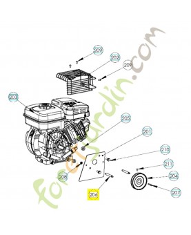 Axe epaule fixation capot 534100162. Pièce de rechange Husqvarna