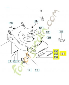 capot avant complet 575562101. Pièce de rechange Husqvarna