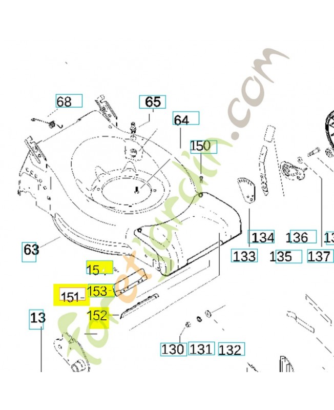 Capot avant complet 575562102.Pièce de rechange Husqvarna