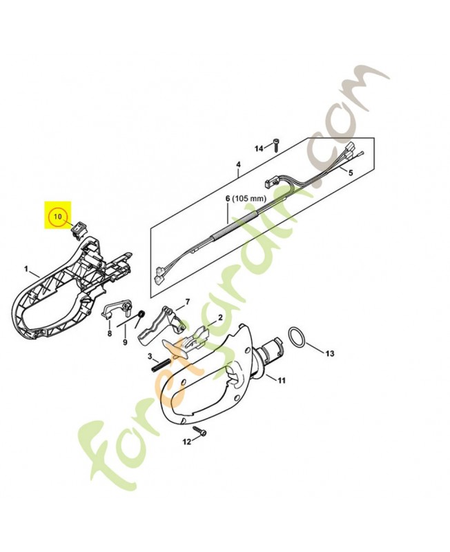 Touche d'arret. Pièce de rechange Sithl référence 4241-430-8900