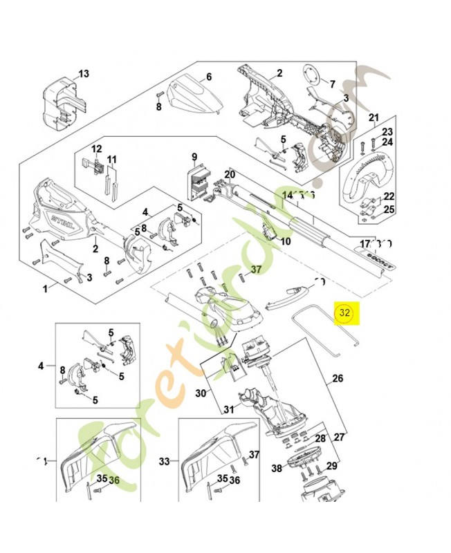 Étrier FA05-713-3400. Pièce détachée Stihl / Vicking
