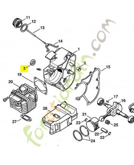 Bague etanche 12x20x5 9640-003-1191. Pièce détachée Stihl / Vicking 