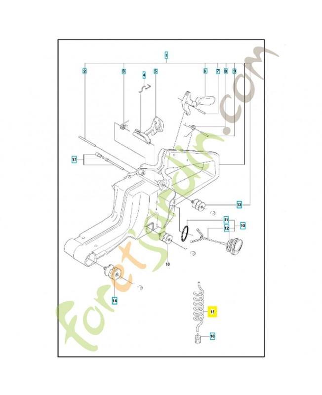 Durite husqvarna ref. 581756205 Remplace référence 503577601  ; 581756201 ; 544325001 ; 503966901