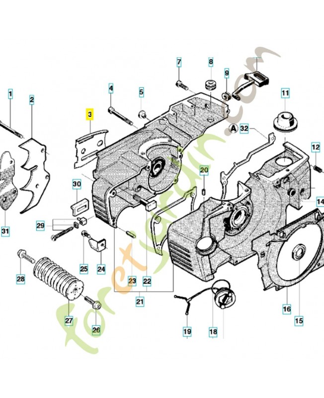 Tôle protectrice 501814801. Pièce de rechange Husqvarna