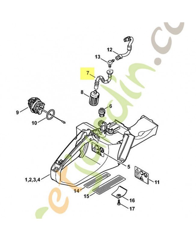Tuyau essence 1140-358-7706. Pièce détachée Stihl / Vicking