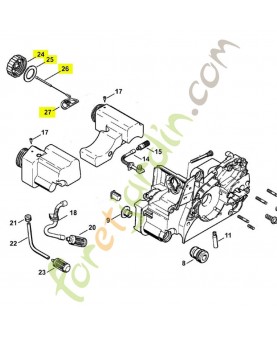 Bouchon réservoir 1130-350-0500. Pièce détachée Stihl / Vicking