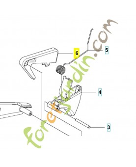 Gachette de sécurité 579239401. Pièce de rechange Husqvarna 