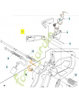 insert de poignée 544284901. Pièce de rechange Husqvarna