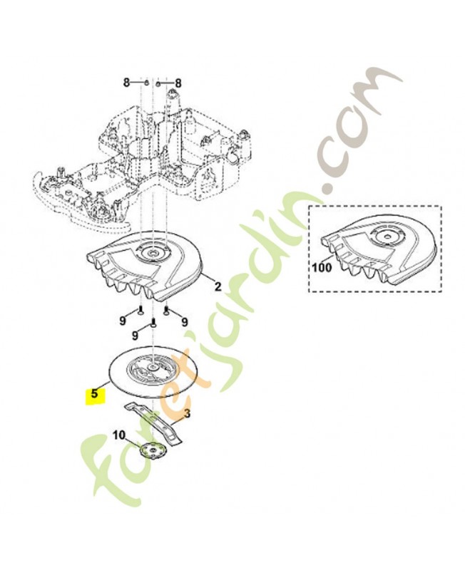 Disque d'entrainement 6301-760-9701. Pièce détachée Stihl / Vicking