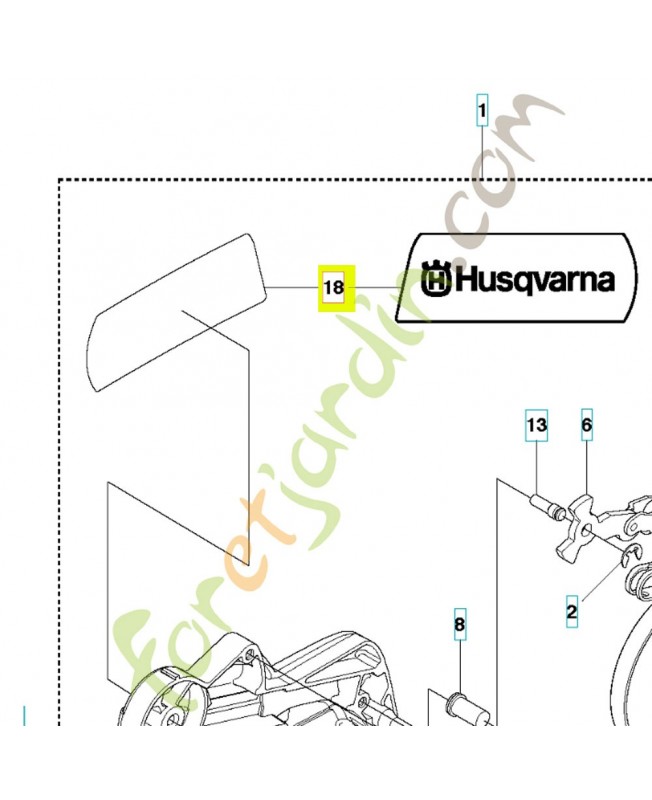Autocollant référence 544376801 husqvarna