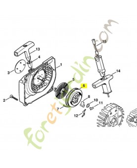 Poulie a câble 1128-195-0400. Pièce détachée Stihl 