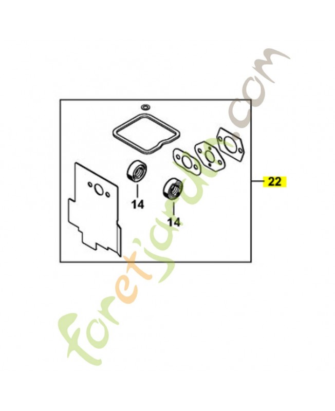 Jeu de joint moteur 4180-007-1006. Pièce de rechange Sithl / Vicking