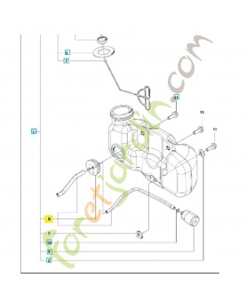 Tuyau husqvarna ref. 595847001 Remplace référence 506653101 et 521607001
