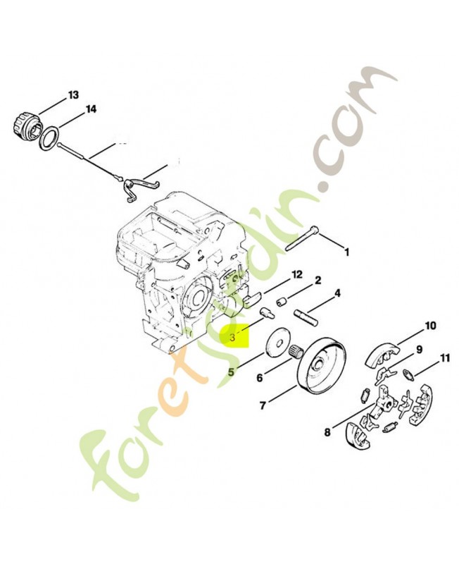 Écrou de tension 1120-664-1500 stihl. Pièce détachée Stihl