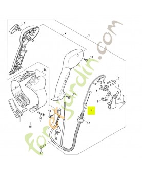 Câble de commande des gaz 4283-180-1100. Pièce détachée Stihl / Vicking