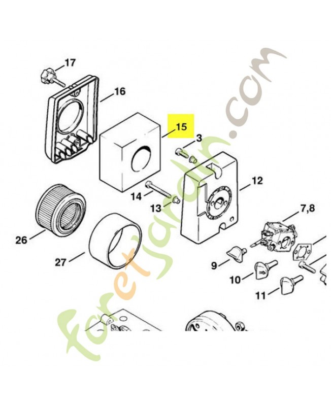 Filtre a air 4203-141-0305. Pièce de rechange Sithl / Vicking 