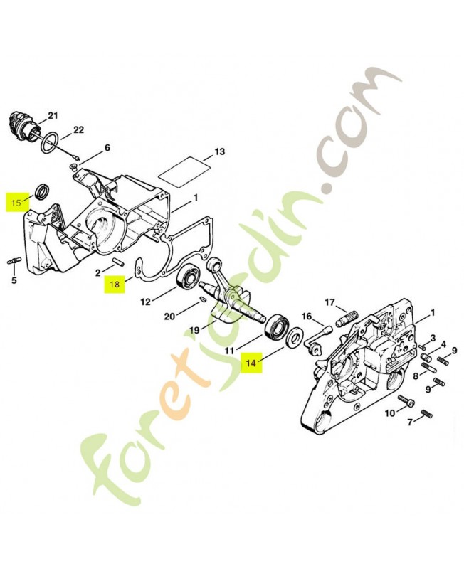 Jeu de joints 1121-007-1050. Pièce détachée Stihl / Vicking