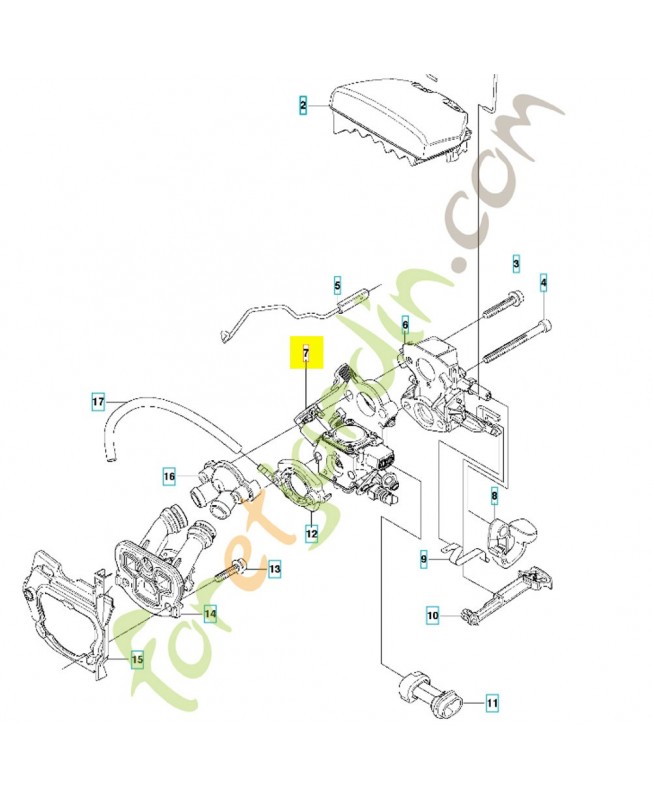 Carburateur 531440701. Pièce de rechange Husqvarna 