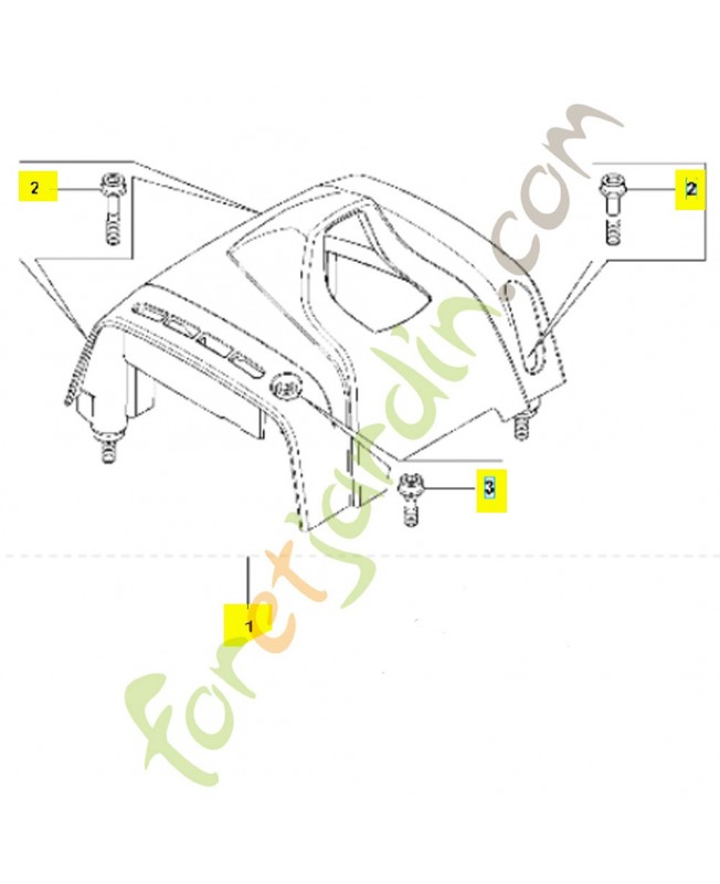 capot cylindre complet 575527701. Pièce de rechange Husqvarna