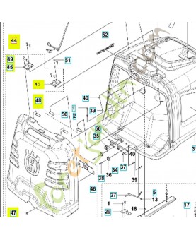Capot complet 582369701. Pièce détachée Husqvarna