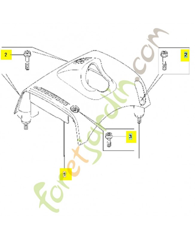 capot cylindre complet 575511401. Pièce de rechange Husqvarna