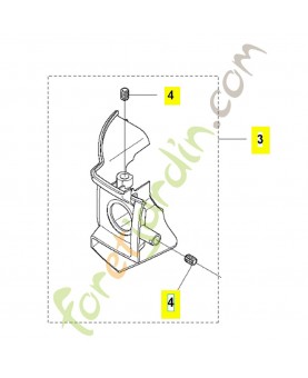 capot cylindre complet 576638201. Pièce de rechange Husqvarna