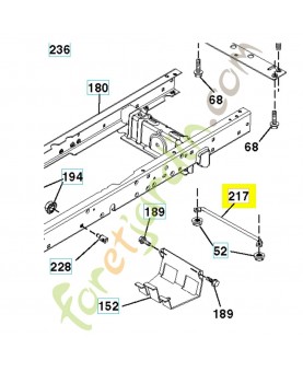 Tige avant de capot 532409167. Pièce de rechange Husqvarna