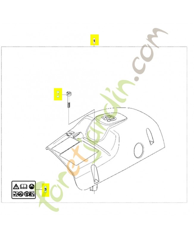 Capot cylindre 537308901. Pièce de rechange Husqvarna Capot cylindre 537308901. Pièce de rechange Husqvarna