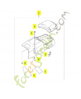 Capot cylindre 537168001 husqvarna