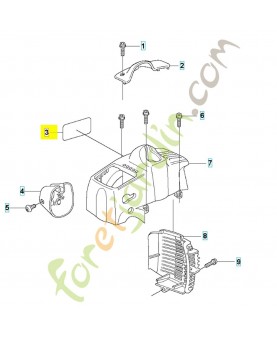 Autocollant capot cylindre 537353336. Pièce de rechange Husqvarna