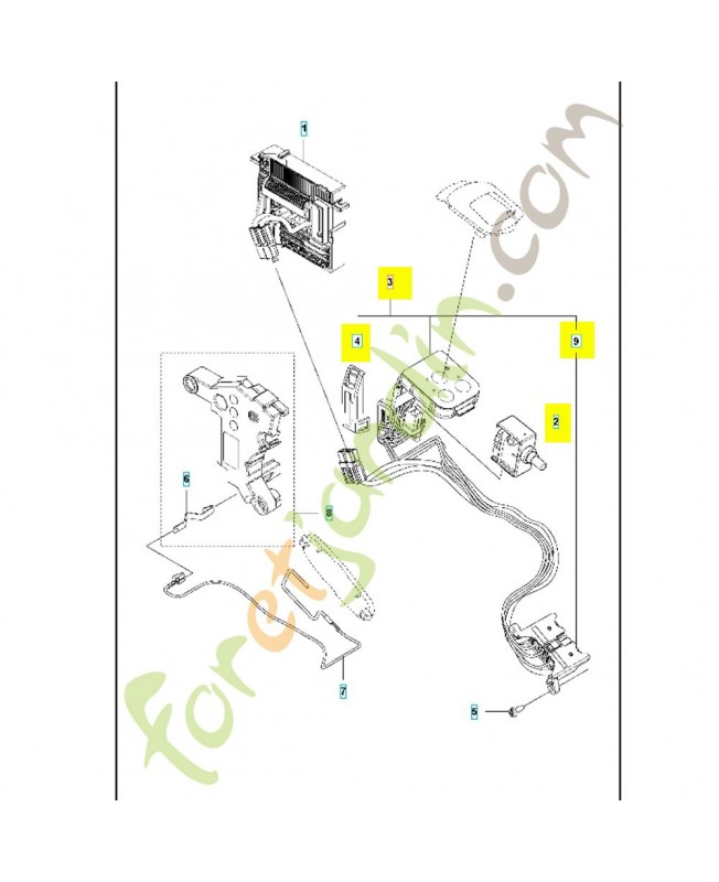 Cablage complet 582837601. Pièce détachée Husqvarna