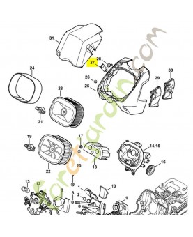 Agrafe de fixation 1138-140-1600. Pièce détachée Stihl