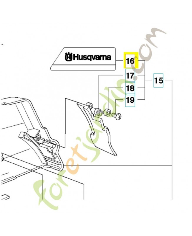 Autocollant 537033803. Pièce de rechange Husqvarna