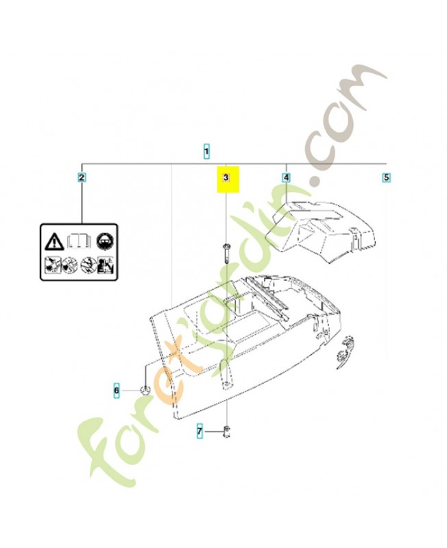 vis husqvarna 525887001 Remplace référence  503203474 ; 503203425 ; 503203401