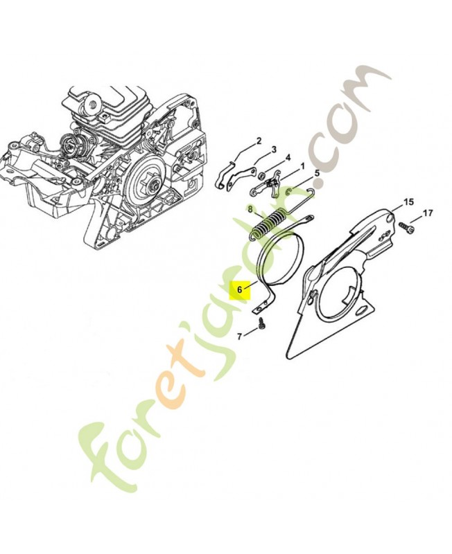 Collier de frein 1143-160-5401. Pièce détachée Stihl / Vicking 