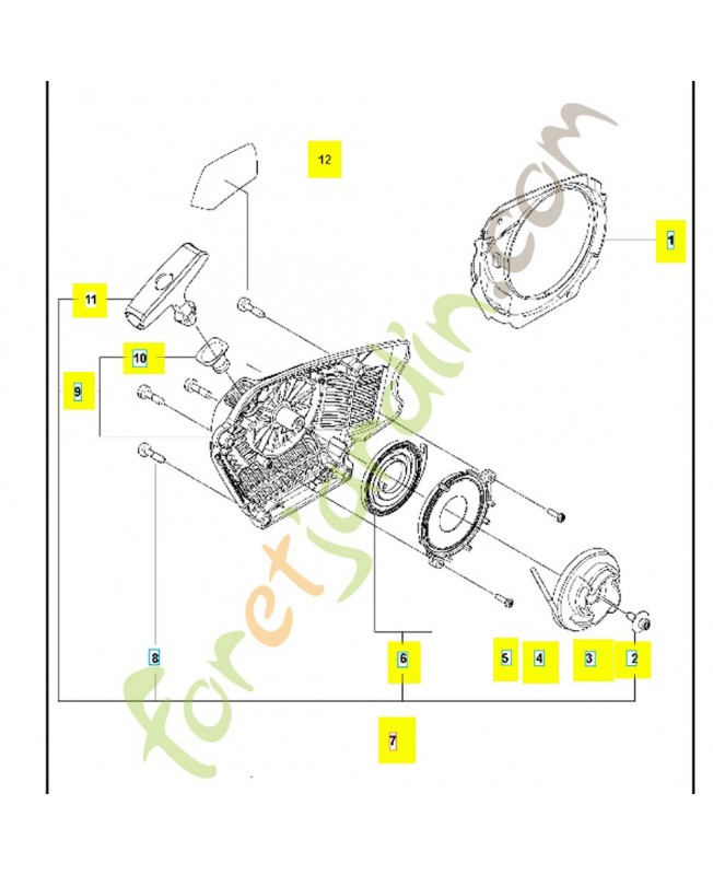 Lanceur complet 596230301. Pièce détachée Husqvarna Lanceur complet 596230301. Pièce détachée Husqvarna