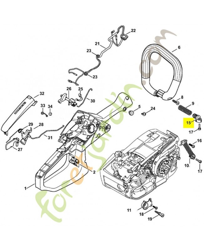 Bouchon de palier 1145-790-3800. Pièce détachée Stihl / Vicking 