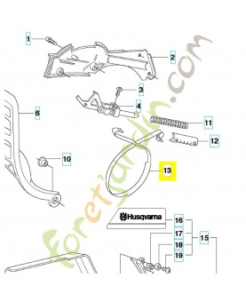 Bande de frein 503752202. Pièce de rechange Husqvarna